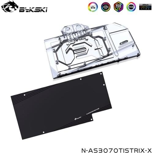 Bykski Computer Water Cooler For ASUS ROG STRIX RTX 3070Ti O8G GAMING Cooling Copper Block,Included Back Plate,N-AS3070TISTRIX-X