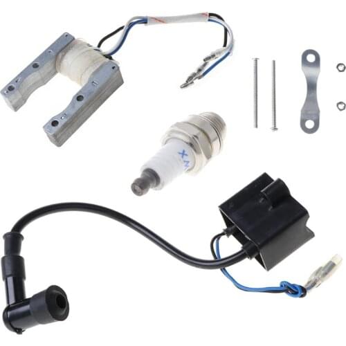 CDI Ignition Coil Magneto For Motorized 49cc 66cc 80cc Engine Bicycle Spark Plug