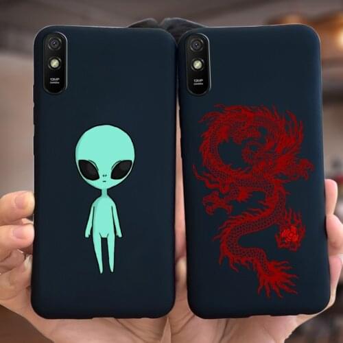 Redmi 9A Case Cool Dragon Deer Animals Painted Cover For Xiaomi Redmi 9A 9 a A9 Phone Cases Soft TPU Fundas Redmi9A Black Bumper