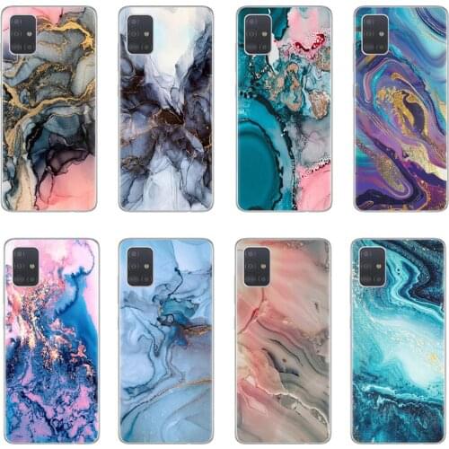 Popular Marble Phone Case For Samsung A51 A71 A10 A20 A30 A40 A50 A70 Luxury Clear Soft TPU Case A7 A6 A8 A9 Plus 2018 Cover