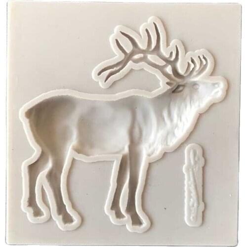 DIY Silicone Fondant Mold Christmas Deer Shape Cake Pastry Mould Kitchen Bakery Baking Tools, Baking Tools For Cakes H483