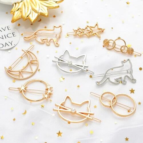 Women Cute Love Cat Hairpin Hair Claws Girls Sweet Headband Hair Clips Hair Accessories