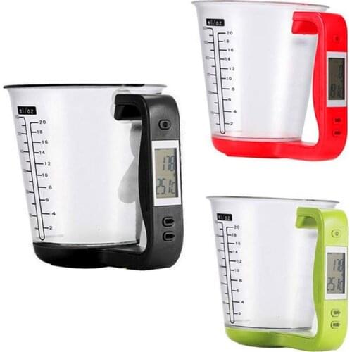 Electronic Digital LCD Display Kitchen Measuring Cups Kitchen Food Water Cooking Measuring cups scale Temperature Measuring Cups