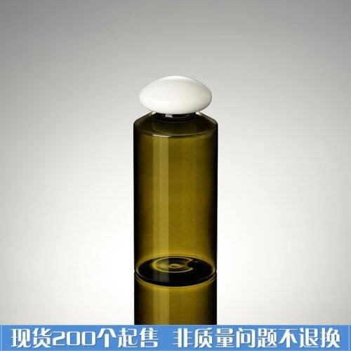 Capacity 5 ounce 30pcs PET bottle oblique white mushroom caps, stuffed inside a plastic bottle cosmetic bottles