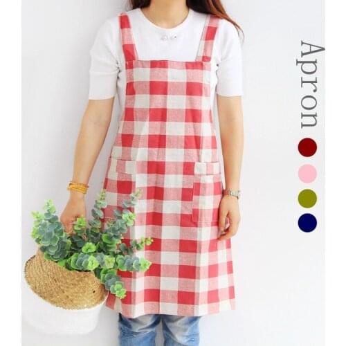 Apron cotton kitchen overalls baking apron strap apron