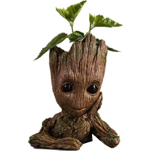 Half Body Baby Action Figures Flower Pot Creative Hero Model Flowerpot Home Table Stand Bonsai Plant Pen Pot Garden Supplies