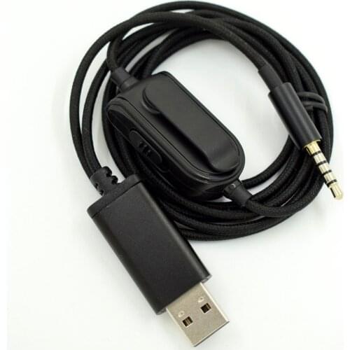 For Logitech Astro A10 A40 gaming headset USB analog 7.1 sound card audio cable