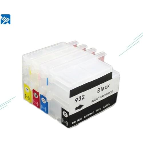 UP Refillable Ink cartridge replacement for HP 932 933 new for hp Officejet 7510 7512 A3 printer with permanent chip
