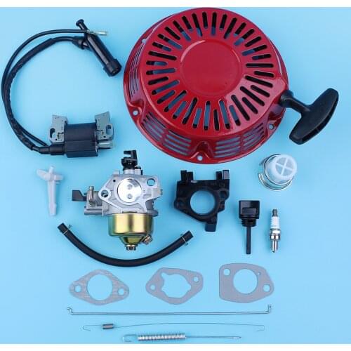 Recoil Pull Starter Carburetor Ignition Coil Kit For Honda GX390 GX340 11HP 13HP 188F 190F Gas Generator Lawn Mower Power Engine