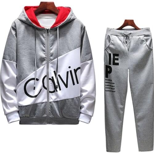 Para hombre, sudaderas con capucha, chaqueta + pantaln, 2 piezas, conjunto de chndal con estampado de letras, talla grande 5XL