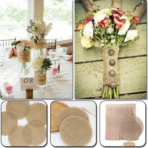 Linen DIY Fabric Arts And Crafts Decoration Retro Linen Piece Breathable Environment-friendly Natural Jute
