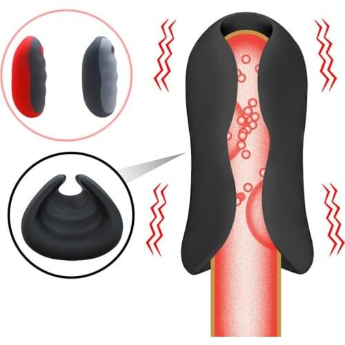 10 Frequency Smart heating Male Masturbator Silicone Masturbation Cup Erotic Adult Toys Penis Trainer Pump For Men Masturbation