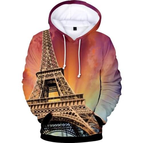 Eiffel Tower New 3D Printed Jacket Coat men/women Pullover Sweatshirt Jackets Casual Long Sleeve Hoodies Tracksuit brand Clothes