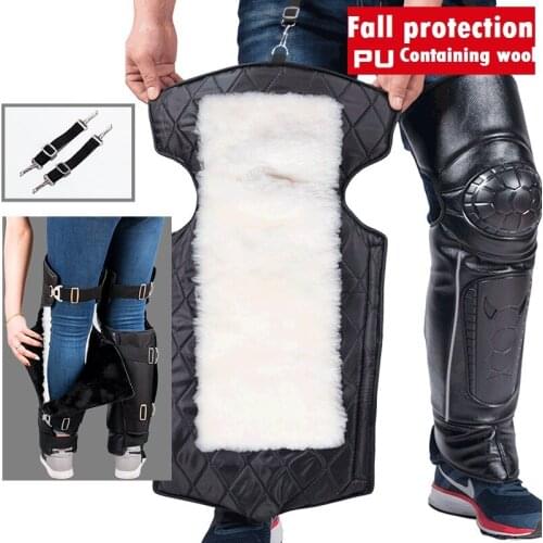 Motorcycle Kneepads Wool Electric Motorcycle Kneepads Warm,Cold Proof and Windproof for Motorcycles Riding Kneepads Black