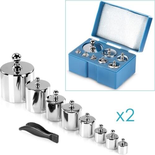 Neewer 2 Pack 1000g Precision Calibration Weight Kit:(2*500g/2*200g/4*100g/2*50g/4*20/,2*10g) for Digital Jewellery Scale Studio