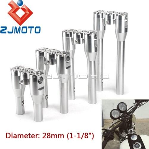 New Club Style Upright Motorcycle Handlebar Riser CNC Aluminum Bar Clamps 28mm 1 1/8" For Harley Dyna Street Fat Bob Super Glide