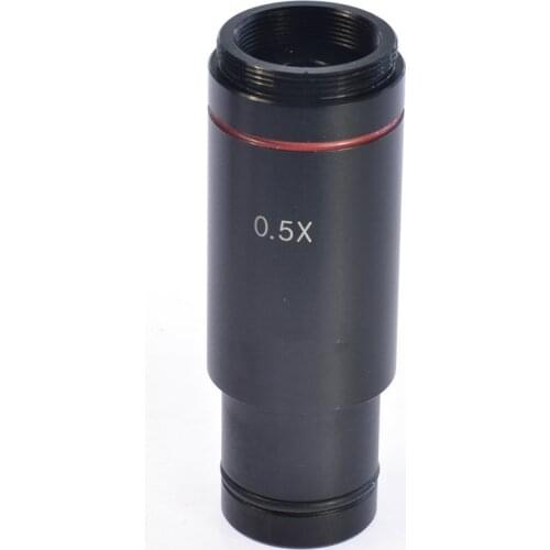 0.5X C Mount Microscope Adapter 23.2mm Electronic Eyepiece Reduction Lens 0.5X Microscope Relay Lens for Microscope CCD Camera