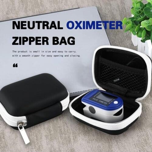 Potable Neutral Finger Pulse Oximeter Storage Bag Blood Oximeter Zipper Protect Box EVA Blood Pressure Monitor Protective Case