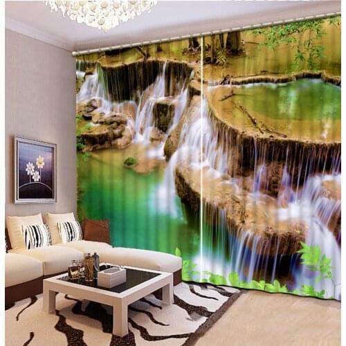Waterfall curtains Waterfall Luxury Blackout 3D Window Curtain For Living Room office Bedroom