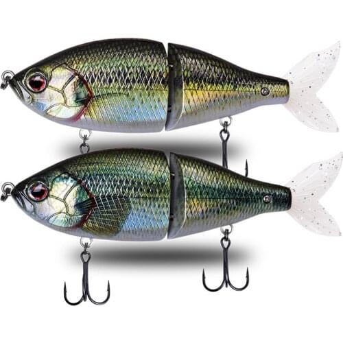Fishing Lures for Bass Trout Segmented Multi Jointed Swimbaits Slow Sinking Swimming Lures for Freshwater Saltwater Lures Kit