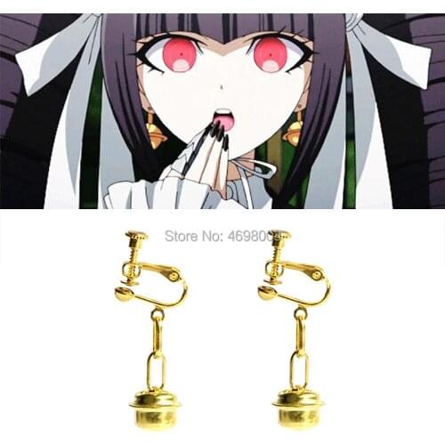 Danganronpa Celestia Ludenberg Cosplay earrings Dangan Ronpa Yasuhiro Taeko Synthetic ear clip one pair
