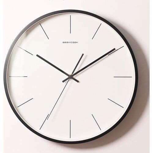 Nordic Creative Modern Wall Clock Luxury Minimalist Home Mute Wall Clock Living Room Bedroom Quartz Clock Round Home Decor C6T