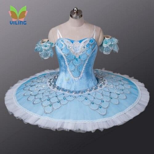 Light blue pancake ballet tutu Women professional ballet tutu skirt Adult classical ballet tutus dress girl
