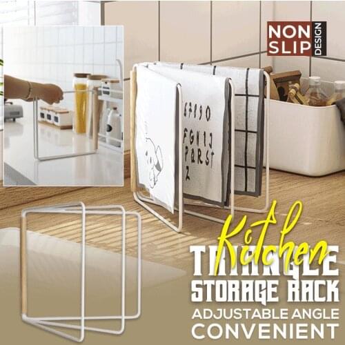 Bathroom Storage Rack Punch-free Layer Triangle Wall Mounted Storage Shelf for Bathroom Kitchen Bedroom Cloth Drying Rack Hanger