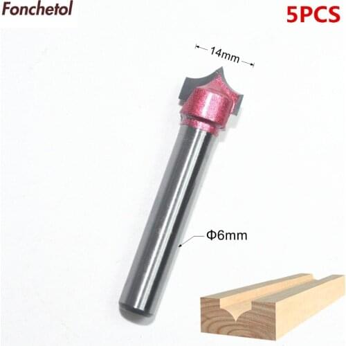 6mm*14mm-5PCS CNC solid carbide End Mill,tungsten steel woodworking insert router bit,wood tools,Needle nose end Milling