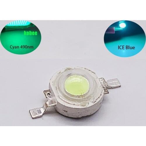 High Power LED Cyan 490nm Ice Bulb 480nm Chip 3W 5W 10W 20W 30W 50W 100W 480nm 490 nm Ice Blue DIY COB LED Epileds