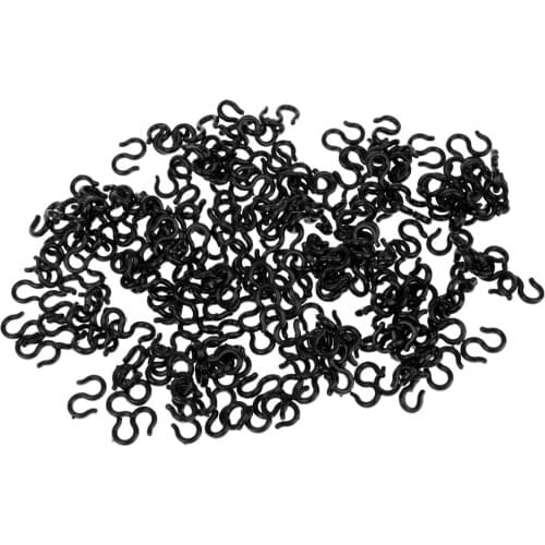 High Quality Plastic 100Pcs Mountain Bikes Disc Brakes Adjustment Tool Brake Cable Clip S buckle for Bicycle Housing Guide Black