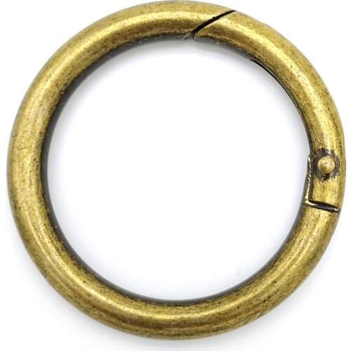 ZENTEII Metal Bag Camping Hiking Gate O Shape Ring Outdoor Spring Keyring EDC Buckles Snap Clips Carabiner Round Trigger Hooks