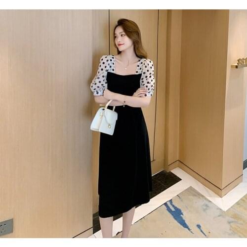 09358# Maternity Clothes Nursing Dress Loose Stylish Polka Dot Dress Pregnant Women Pregnancy Clothes Breastfeeding Dress