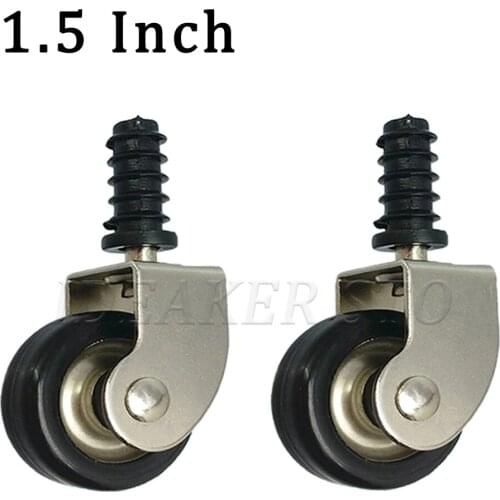 1.5inch Nylon Universal Caster Wheels with Expansion Tube For Cabinet Shopping Cart Dining Car Furniture Wheels
