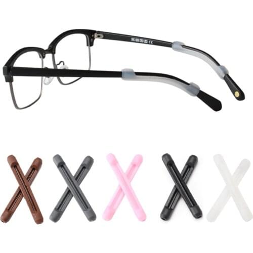 1 Pair Silicone Sunglasses Leg Covers Anti Slip Sleeves Fixed Anti-drop Ear Hooks Round Grips Eyeglasses Soft Ear Anti-drop Hook