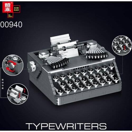 1136PCS Zhegao Blocks Mini Blocks Typewriters Building Bricks Toys for Children Present Boy Girls Gift Christmas Juguetes 00940
