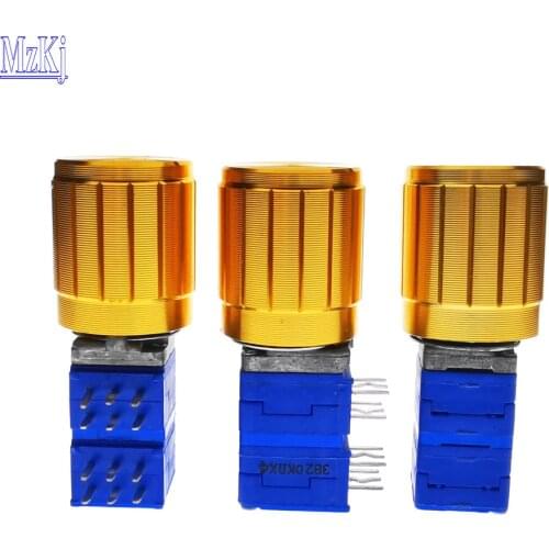 3PCS Hot New PTD904 + Golden Aluminum Knob B20K B20KX4 Original USA 4-Piece Rotary Potentiometer DIP12