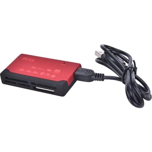 4 Colors All in One Memory Card Reader USB External SD SDHC Mini Micro M2 MMC XD CF