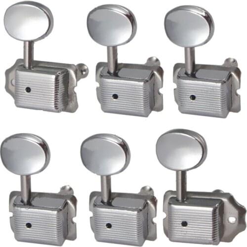 6PCS/set 6R Chrome Silver vintage Tuner Electric guitar strings button Tuning Pegs Keys Machine Heads Guitar Parts