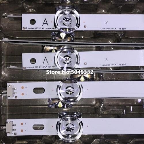8 piece/lot FOR Replacement Backlight Array LED Strip Bar LG 42LB580V 42LB5500 42LF580V 42LB650V 4PCS A+ 4PCS B 100%NEW