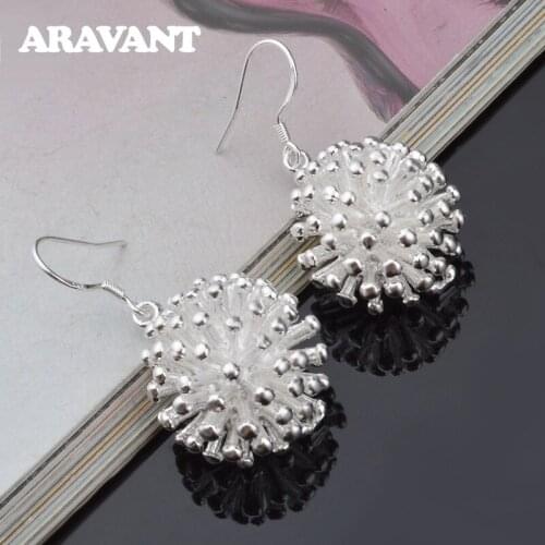 925 Silver Earrings For Women High Quality Silver Firework Earring Fashion Jewelry
