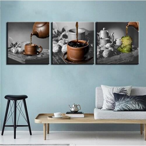 Diy diamond embroidery mosaic picture full round square 5d diamond painting Still Life Tea 3pcs rhinestone painting canvasZP-551