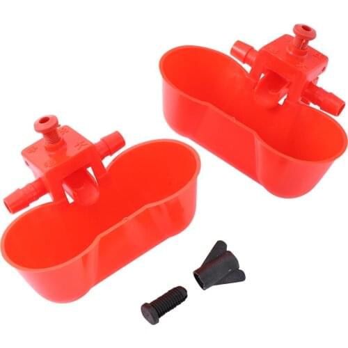 50 Sets Chicken Automatic Waterer Quail Pigeon Parrot Drinking Waterer Bird Siamese Drinking Glass Poultry Feeding Tools
