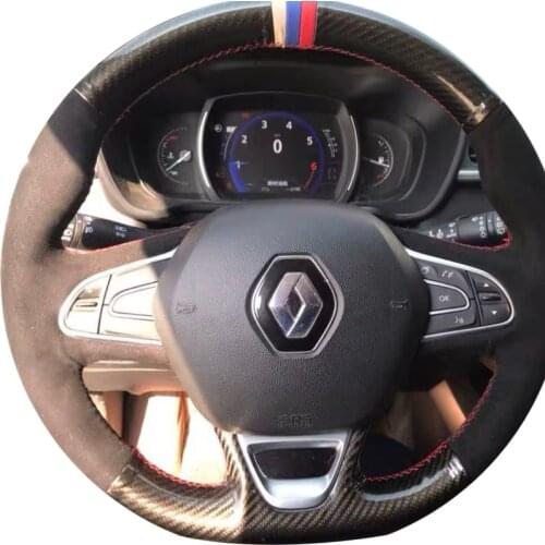 For Renault Koleos kadjar Espace Captur Fluence Renault Latitude DIY custom leather car interior steering wheel cover