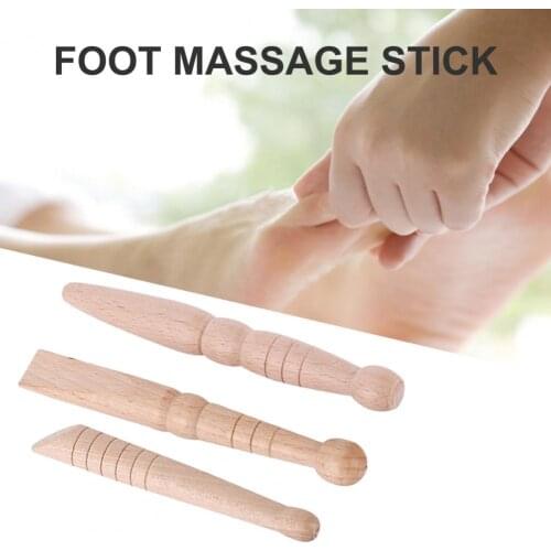 Foot Massage Stick Wooden Body Massage Stick Relieve Muscle Soreness Relaxing Foot Reflexology Massager Spa Muscle Roller Stick