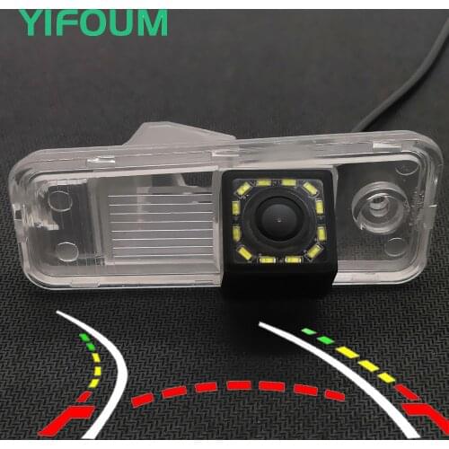 YIFOUM HD Dynamic Trajectory Tracks Car Rear View Camera For Hyundai Santa Fe IX25 Azera Carens Creta Grand SantaFe IX45 XL HG