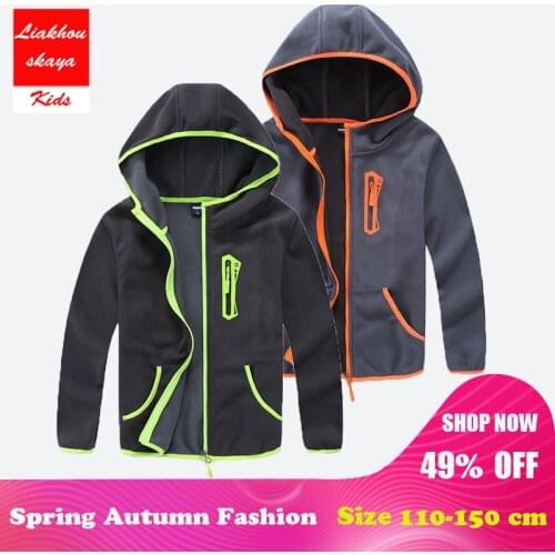 Liakhouskaya 2018 Children Spring Boys Sport Hoodie Kids Outerwear Fall Kids Polar Fleece Jackets Soft Shell Clothing For 4-15 T