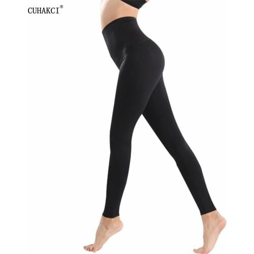 CUHAKCI Leggings Sport Women Fitness High Waist Soft Yoga Pants Gym Leggins Stretchy Solid Sexy Trousers New Workout Tights