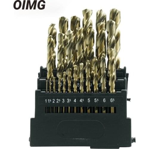 OIMG M42 HSS-Co Cobalt Drilling Twist Drill Set 8% High Cobalt Drill Bit with Packaging Box For Stainless Steel Wood Metal Drill