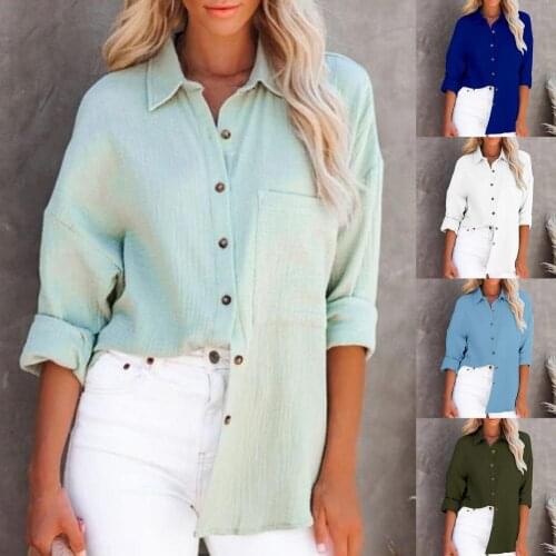 Discolored All Match Extra Long Lady Shirt for Dating Women Top Discolored All Match Extra Long Lady Shirt for Dating